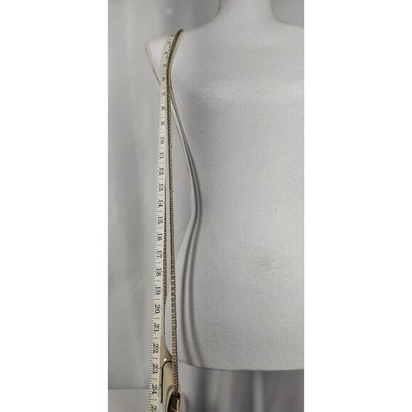 DANIELLE NICOLE SMALL SHOULDER PURSE – CREAM – STUDDED FLAP – GOLD CHAIN STRAP - Picture 12 of 12